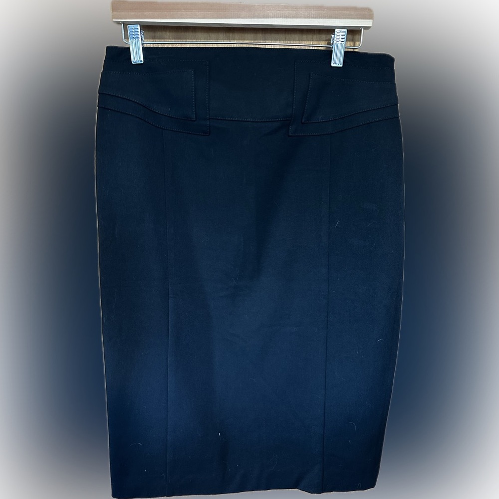 Vintage Black with Leopard Print Pencil Skirt